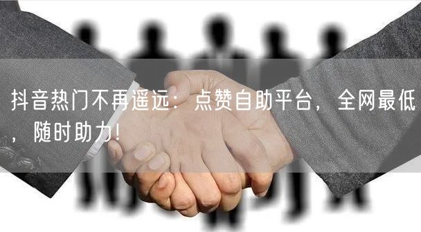 抖音热门不再遥远：点赞自助平台，全网最低，随时助力！