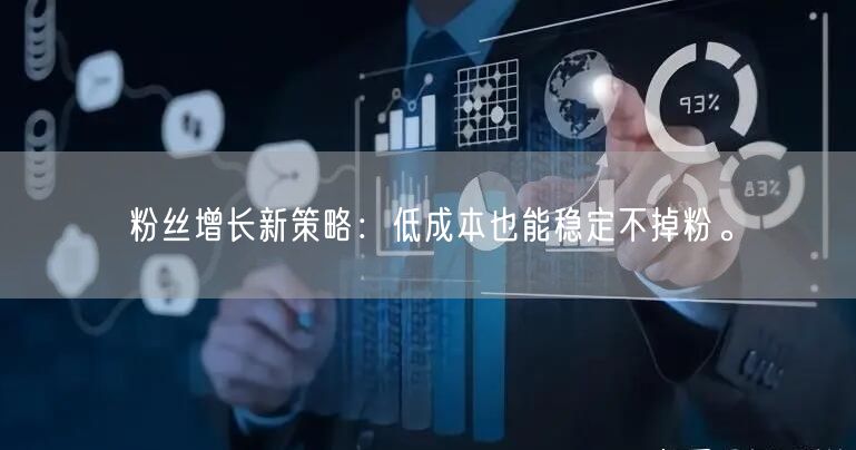 粉丝增长新策略：低成本也能稳定不掉粉。