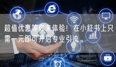 超值优惠等你来体验！在小红书上只需一元即可开启专业引流。