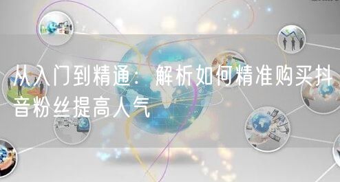 从入门到精通：解析如何精准购买抖音粉丝提高人气