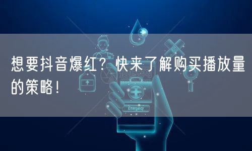 想要抖音爆红？快来了解购买播放量的策略！