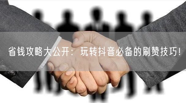 省钱攻略大公开：玩转抖音必备的刷赞技巧！
