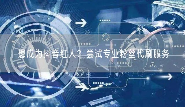 想成为抖音红人？尝试专业粉丝代刷服务