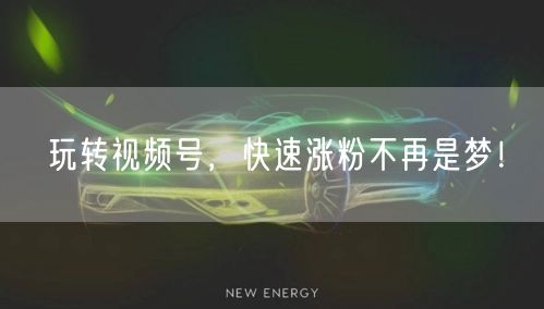 玩转视频号，快速涨粉不再是梦！