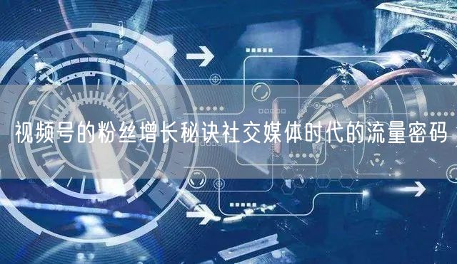 视频号的粉丝增长秘诀社交媒体时代的流量密码