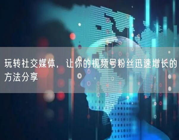 玩转社交媒体，让你的视频号粉丝迅速增长的方法分享
