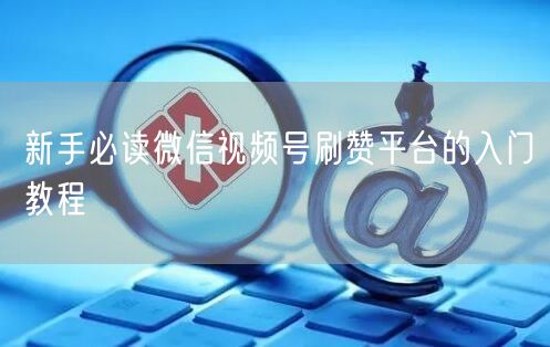 新手必读微信视频号刷赞平台的入门教程