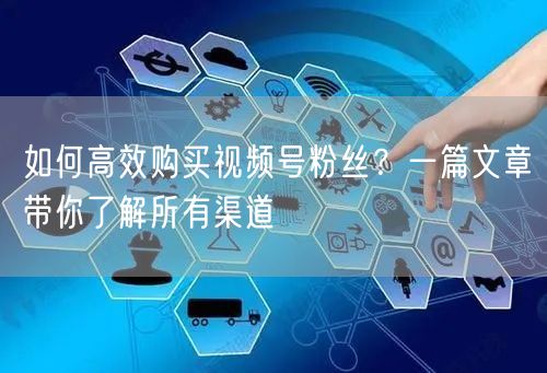 如何高效购买视频号粉丝？一篇文章带你了解所有渠道