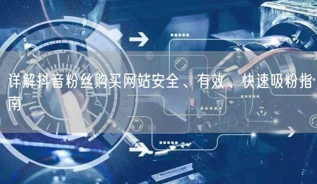 详解抖音粉丝购买网站安全、有效、快速吸粉指南