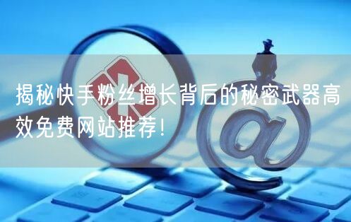揭秘快手粉丝增长背后的秘密武器高效免费网站推荐！