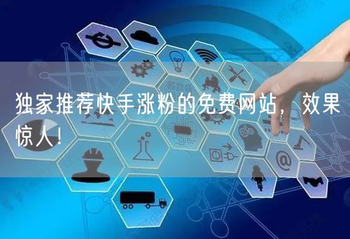 独家推荐快手涨粉的免费网站，效果惊人！