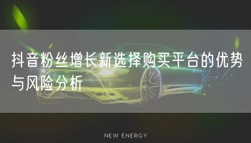 抖音粉丝增长新选择购买平台的优势与风险分析
