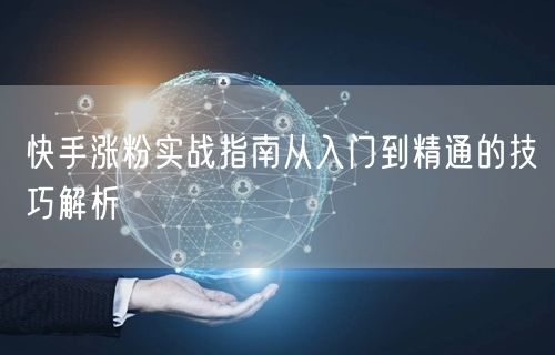 快手涨粉实战指南从入门到精通的技巧解析