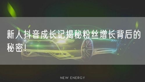 新人抖音成长记揭秘粉丝增长背后的秘密！