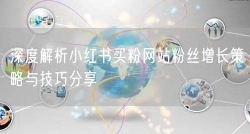 深度解析小红书买粉网站粉丝增长策略与技巧分享