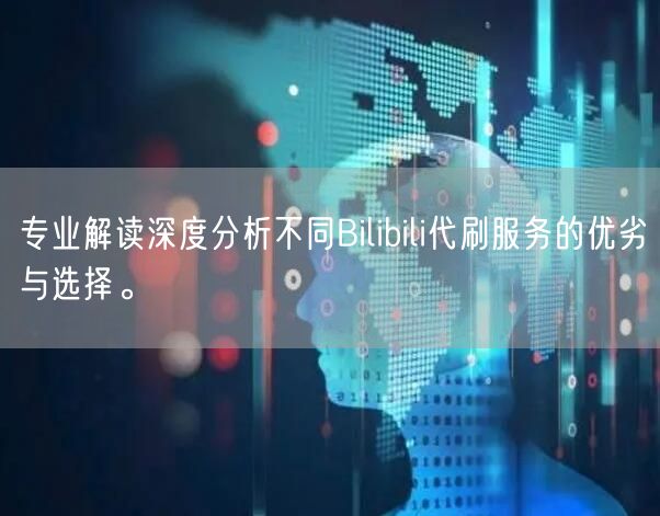 专业解读深度分析不同Bilibili代刷服务的优劣与选择。