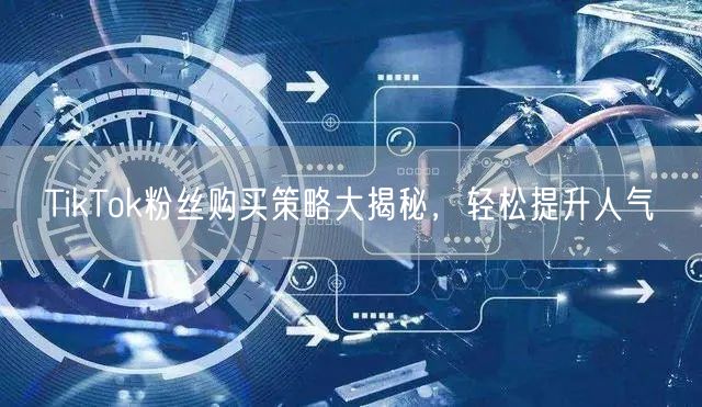 TikTok粉丝购买策略大揭秘，轻松提升人气