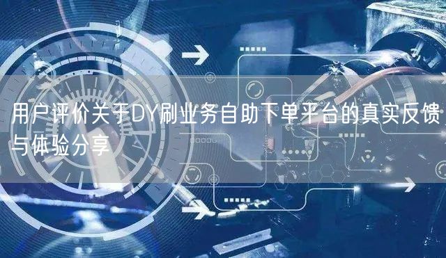 用户评价关于DY刷业务自助下单平台的真实反馈与体验分享