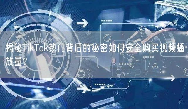 揭秘TikTok热门背后的秘密如何安全购买视频播放量？