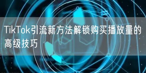 TikTok引流新方法解锁购买播放量的高级技巧