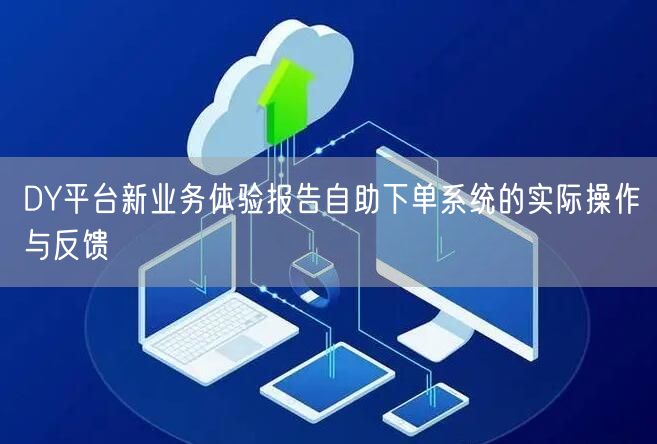 DY平台新业务体验报告自助下单系统的实际操作与反馈