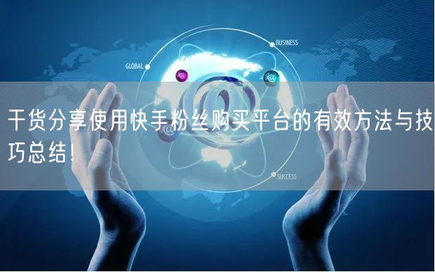 干货分享使用快手粉丝购买平台的有效方法与技巧总结！