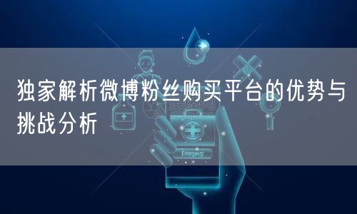 独家解析微博粉丝购买平台的优势与挑战分析