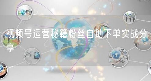 视频号运营秘籍粉丝自助下单实战分享