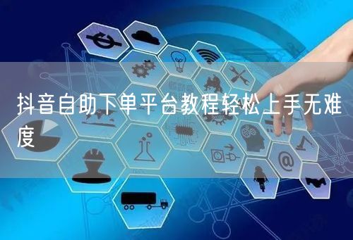 抖音自助下单平台教程轻松上手无难度