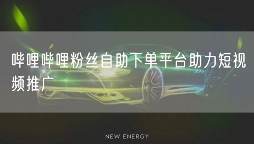 哔哩哔哩粉丝自助下单平台助力短视频推广