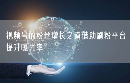 视频号的粉丝增长之道借助刷粉平台提升曝光率
