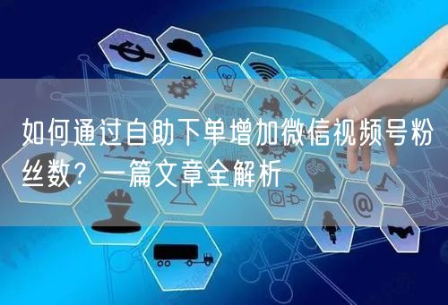 如何通过自助下单增加微信视频号粉丝数？一篇文章全解析