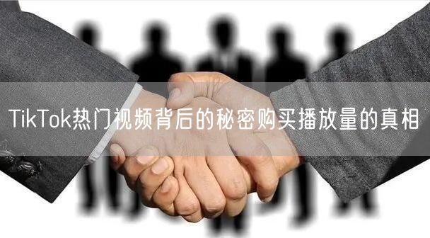 TikTok热门视频背后的秘密购买播放量的真相