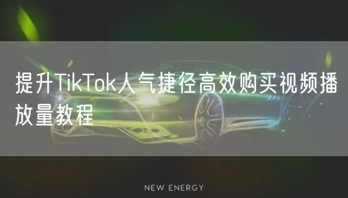 提升TikTok人气捷径高效购买视频播放量教程