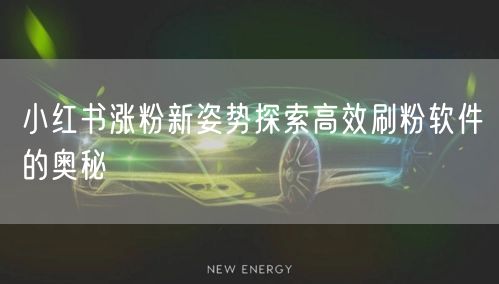 小红书涨粉新姿势探索高效刷粉软件的奥秘