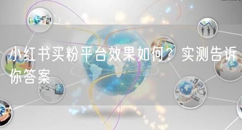 小红书买粉平台效果如何？实测告诉你答案