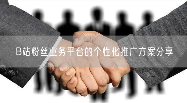 B站粉丝业务平台的个性化推广方案分享