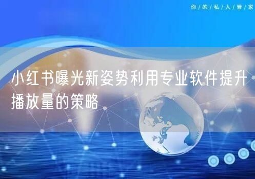 小红书曝光新姿势利用专业软件提升播放量的策略