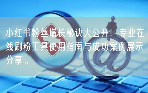 小红书粉丝增长秘诀大公开！专业在线刷粉工具使用指南与成功案例展示分享。