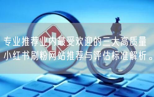 专业推荐业内最受欢迎的三大高质量小红书刷粉网站推荐与评估标准解析。