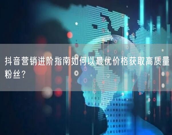抖音营销进阶指南如何以最优价格获取高质量粉丝？